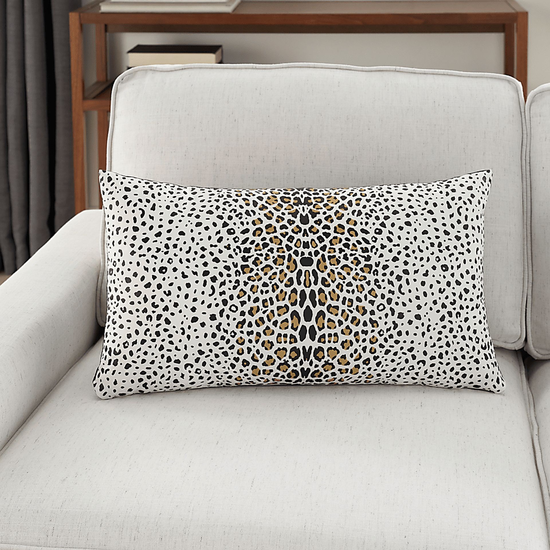 Jassin White Indoor/Outdoor Lumbar Pillow - Image 4
