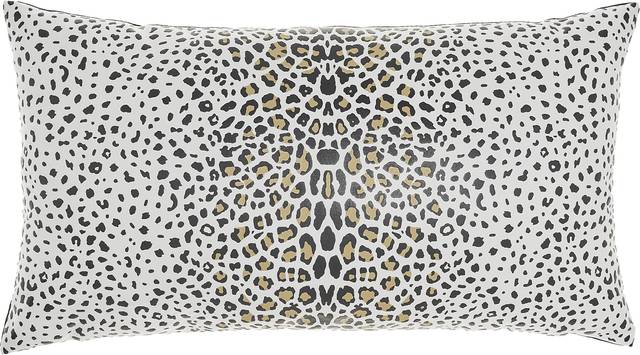 Jassin White Indoor/Outdoor Lumbar Pillow - Thumbnail - Image 1