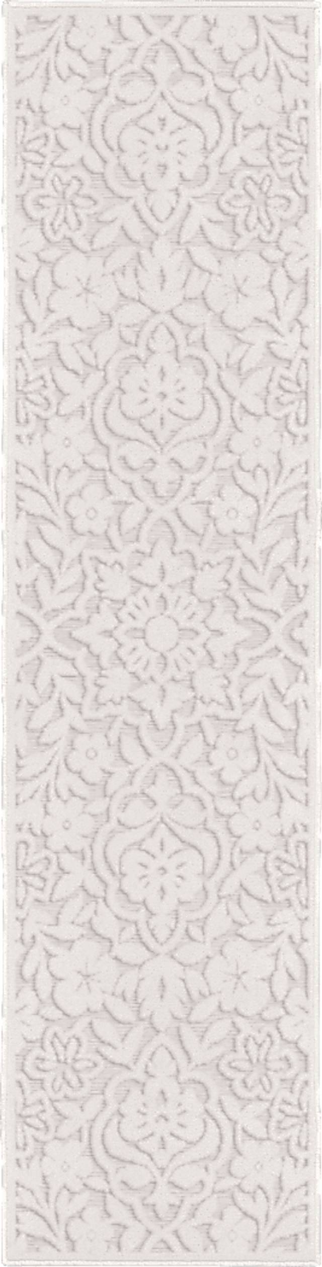 Jasvir Off-White 1'11 x 7'6 Indoor/Outdoor Runner Rug - Thumbnail - Image 1