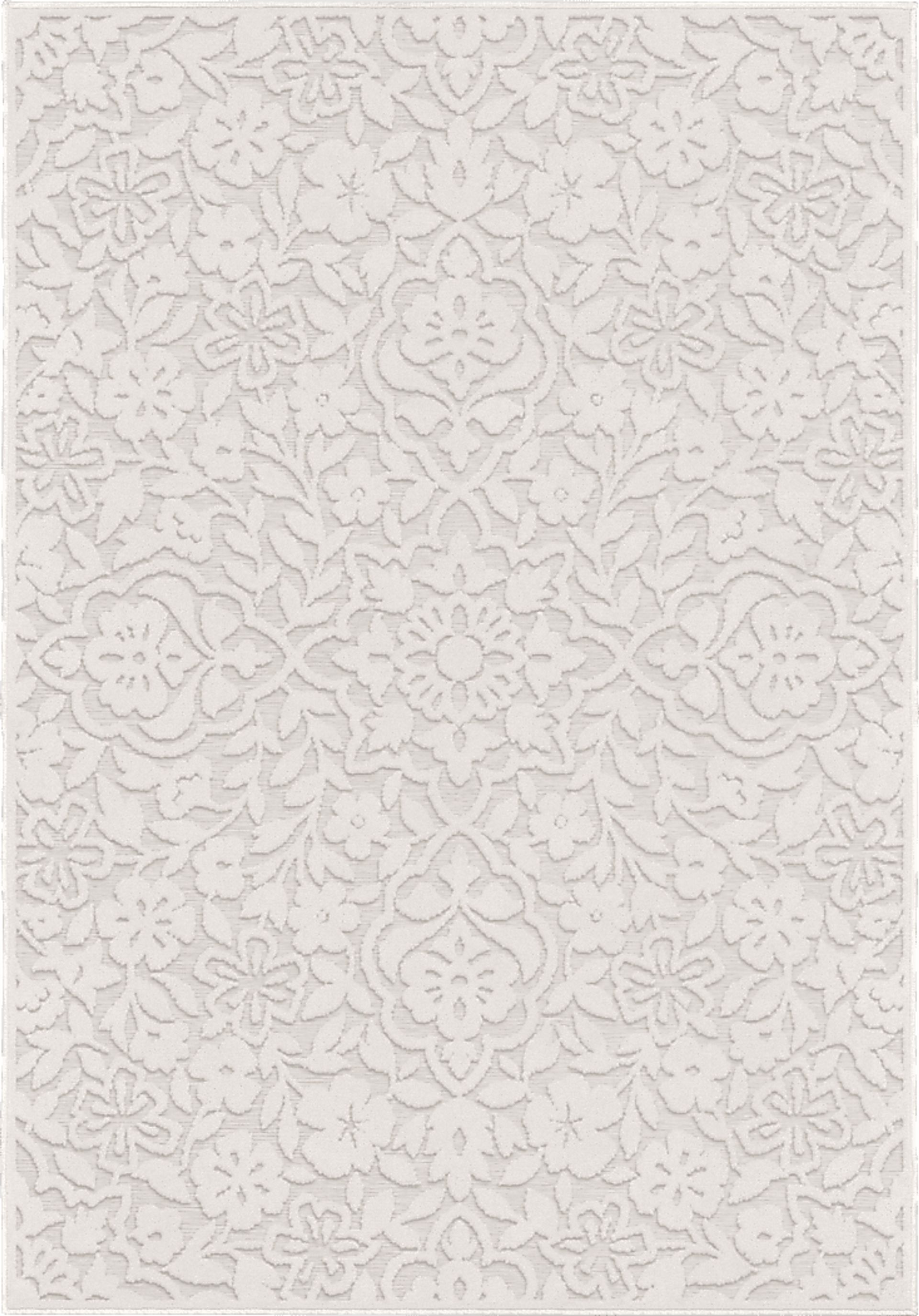 Jasvir Off-White 5'2 x 7'6 Indoor/Outdoor Rug - Image 1
