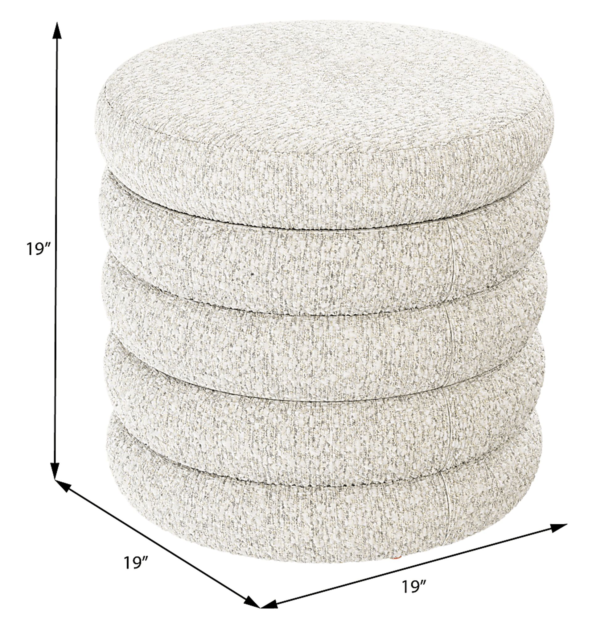 Jattab White Storage Ottoman - Image 6