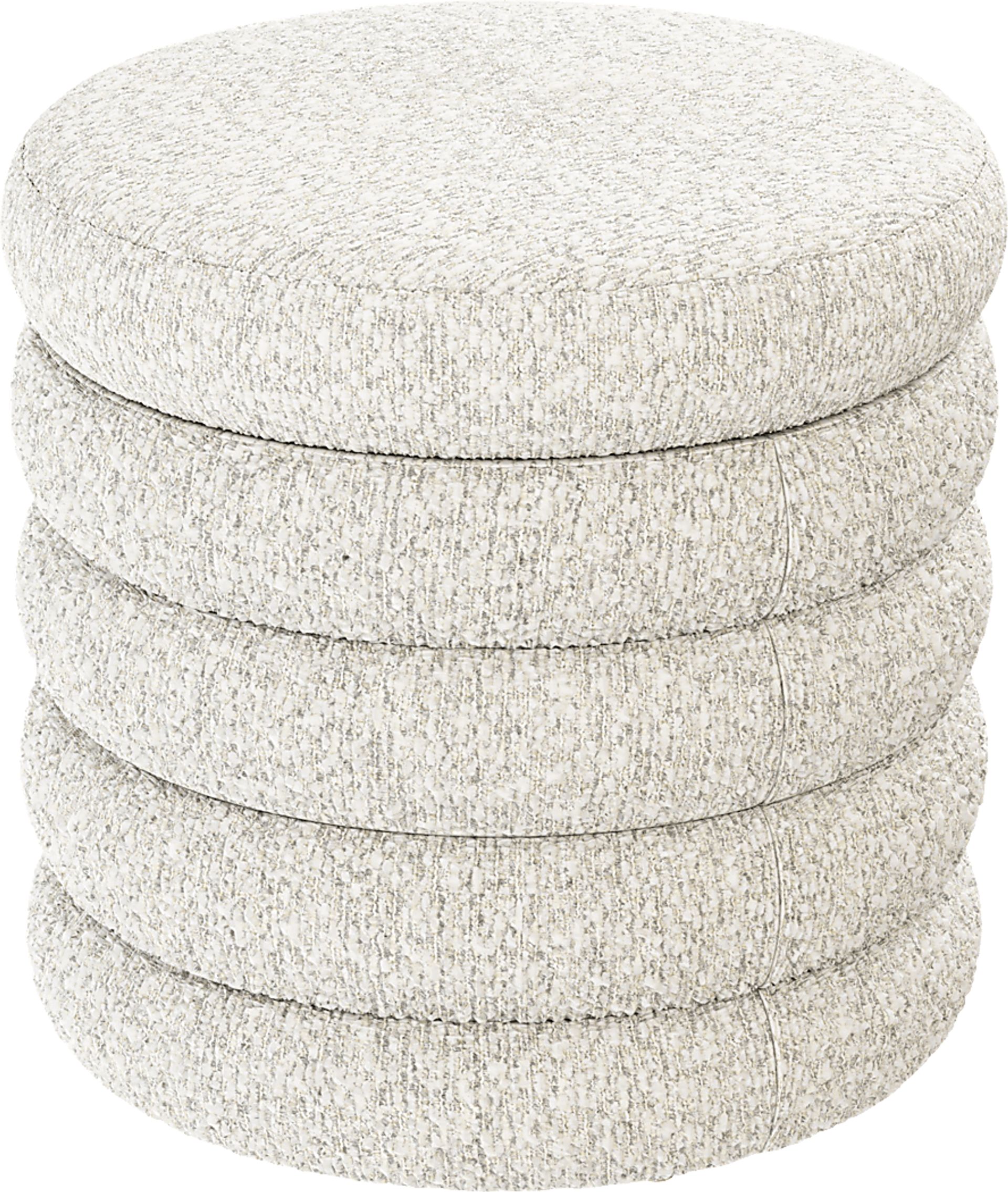 Jattab White Storage Ottoman - Image 1