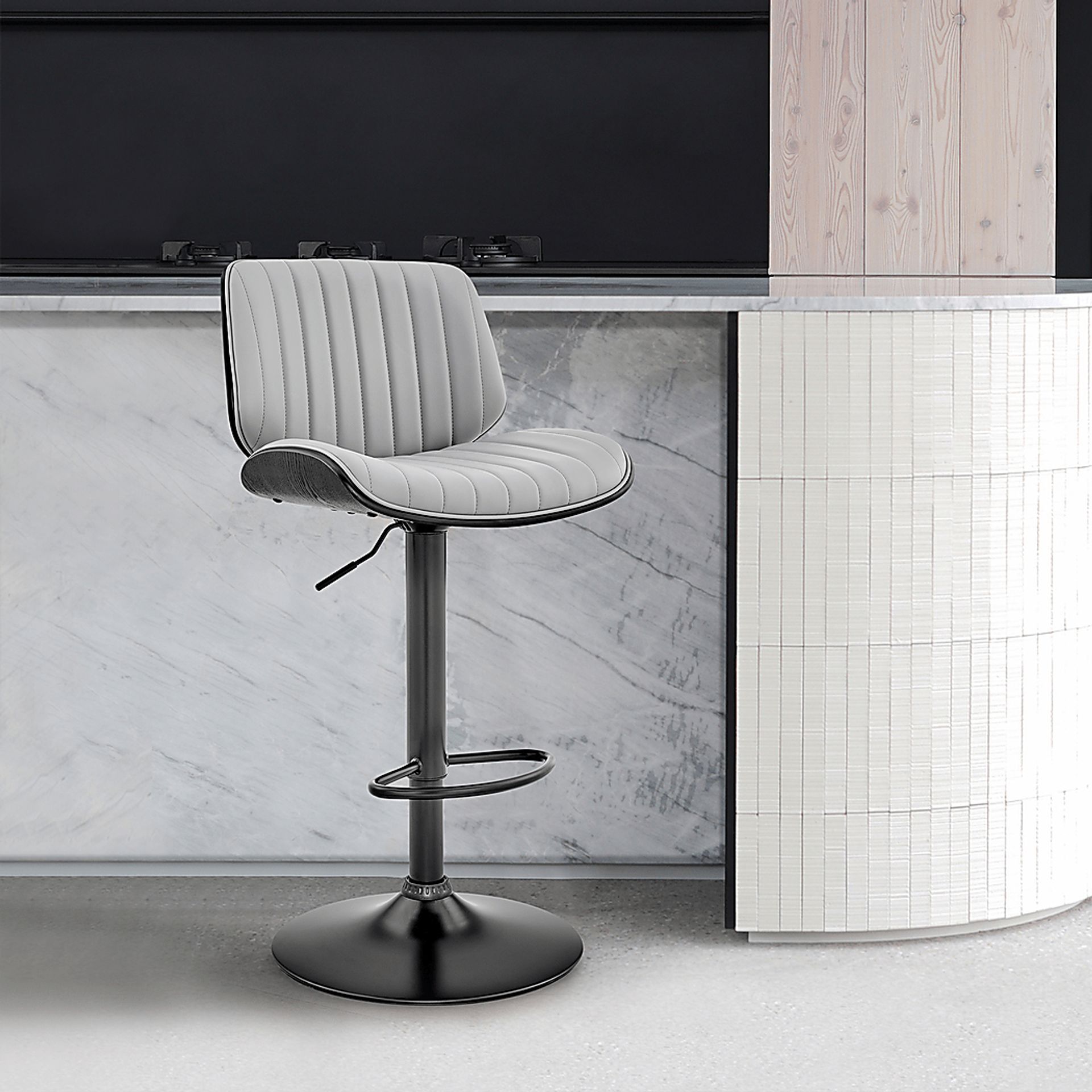 Jawla Gray Adjustable Barstool - Image 2