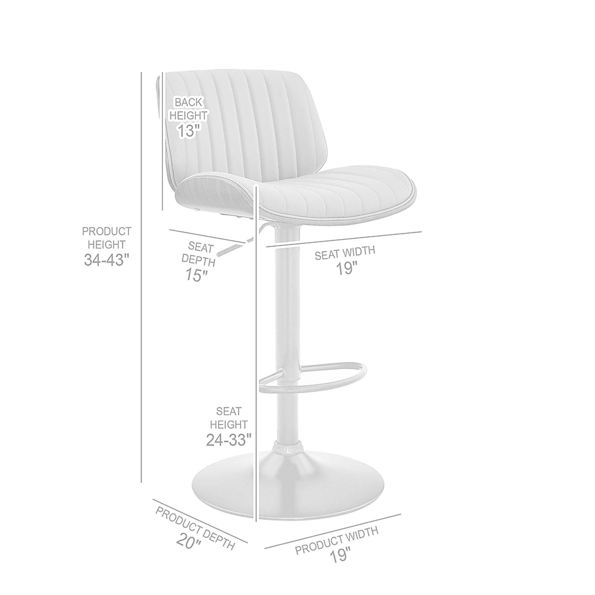 Jawla Gray Adjustable Barstool - Image 10