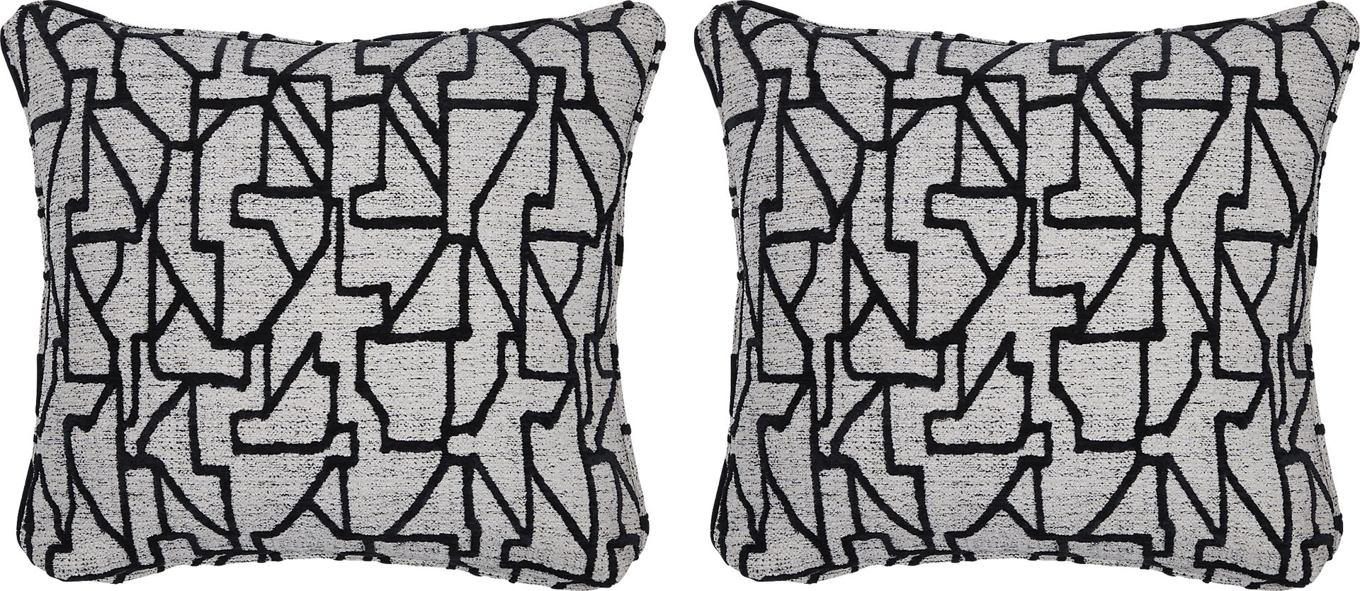 Jaxon Black Accent Pillow, Set of Two - Image 1