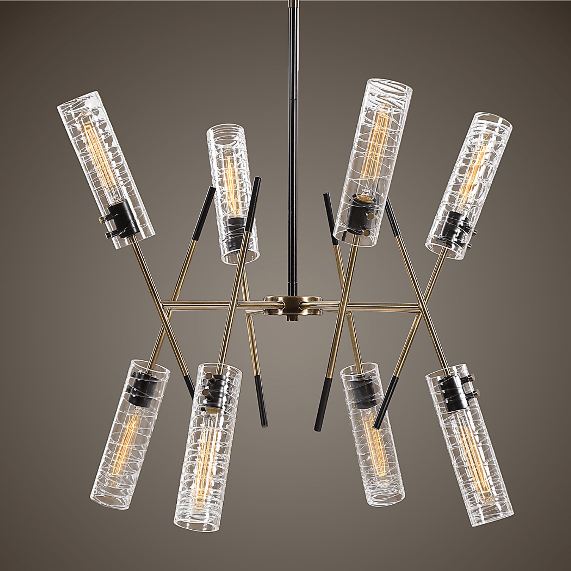 Jaxon Oaks Brass Chandelier - Image 2