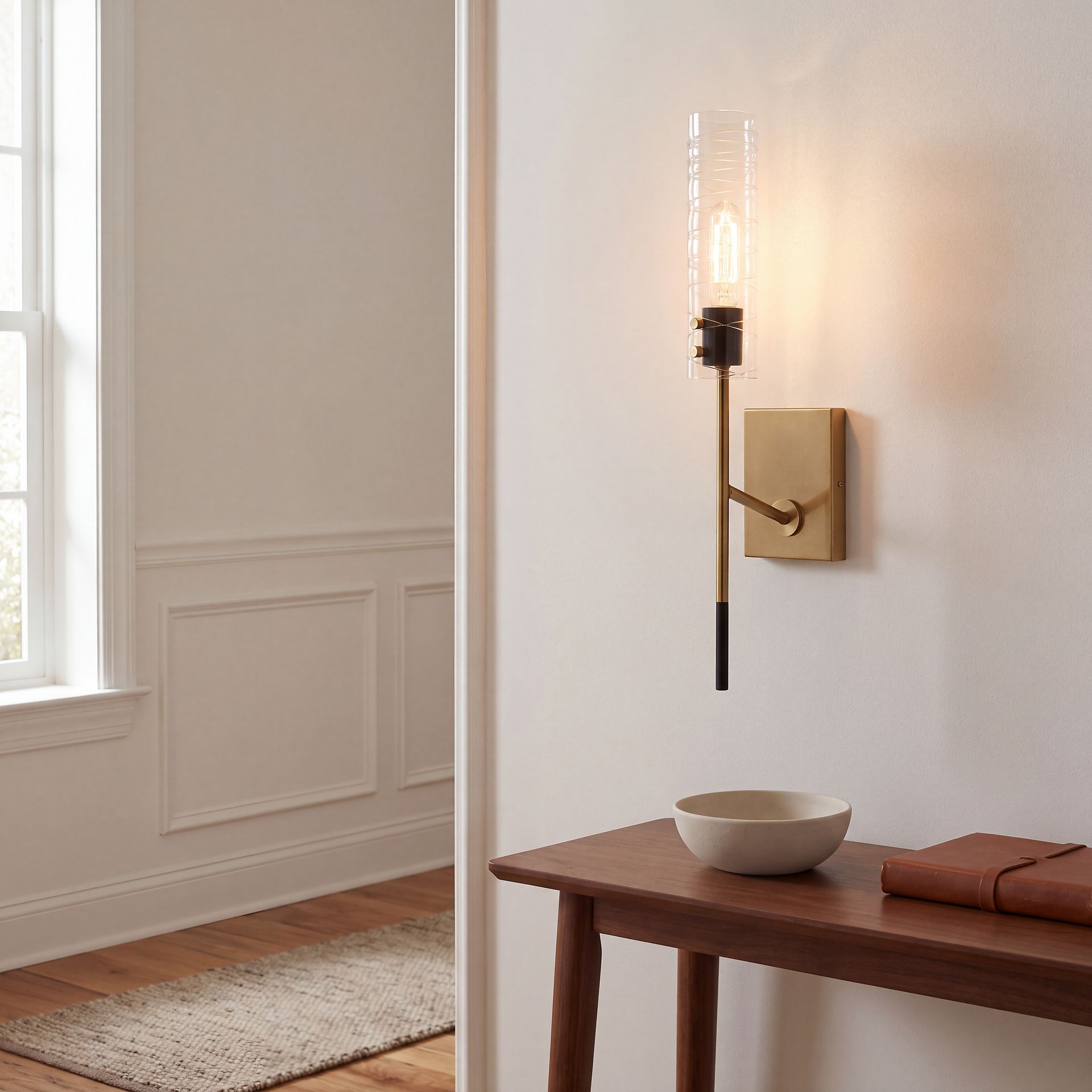 Jaxon Oaks Brass Sconce - Image 5