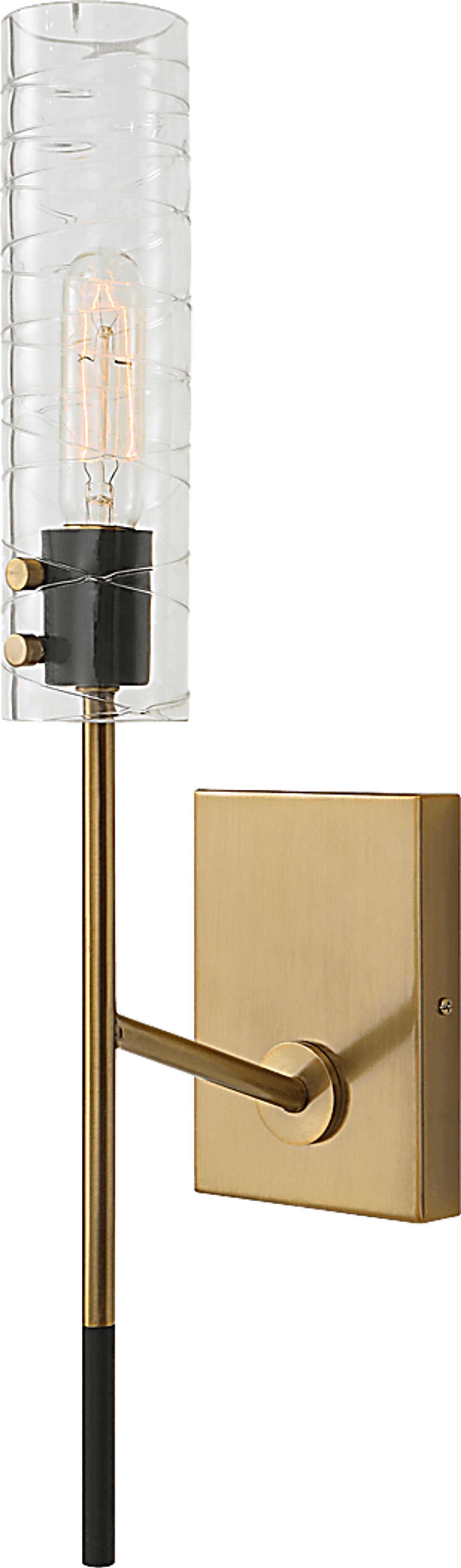 Jaxon Oaks Brass Sconce - Image 1