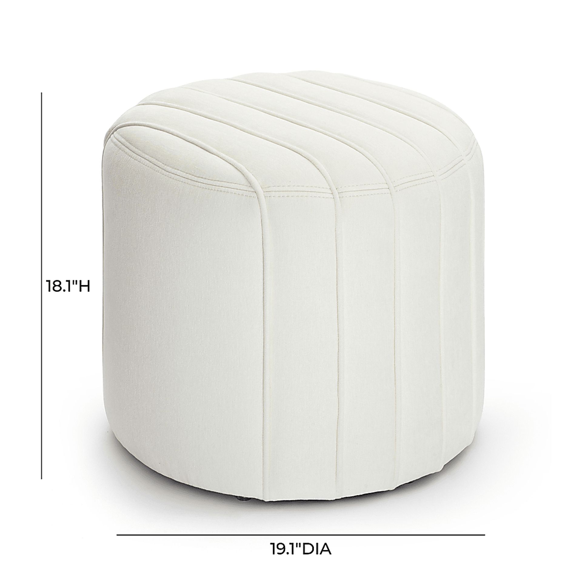 Jaycin Cream Ottoman - Image 4