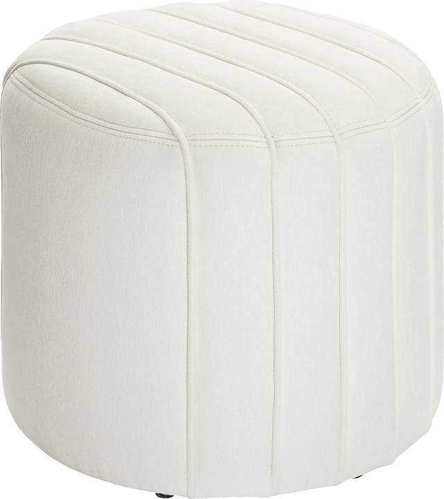Jaycin Cream Ottoman - Thumbnail - Image 1
