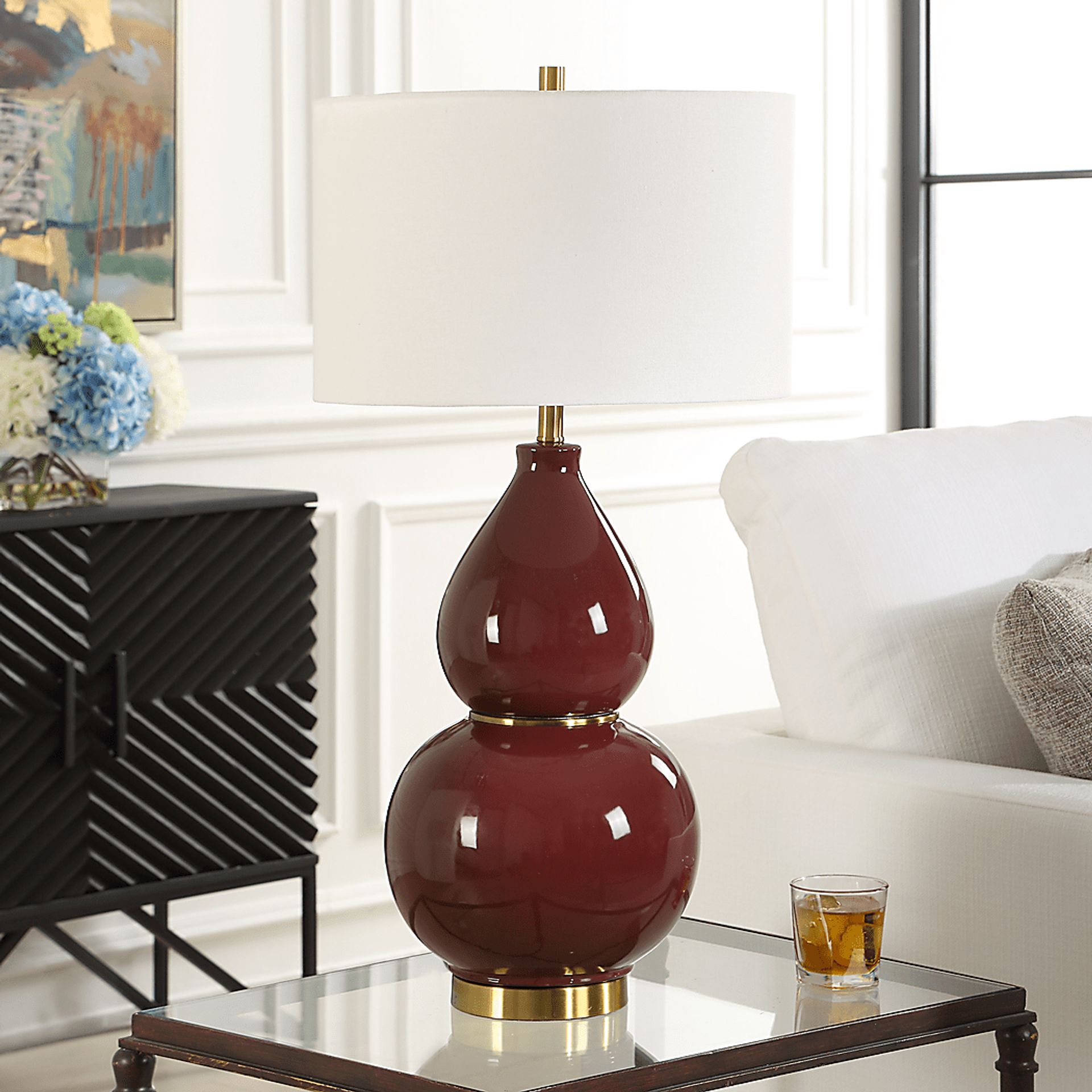 Jayla Cove Burgundy Lamp - Image 2