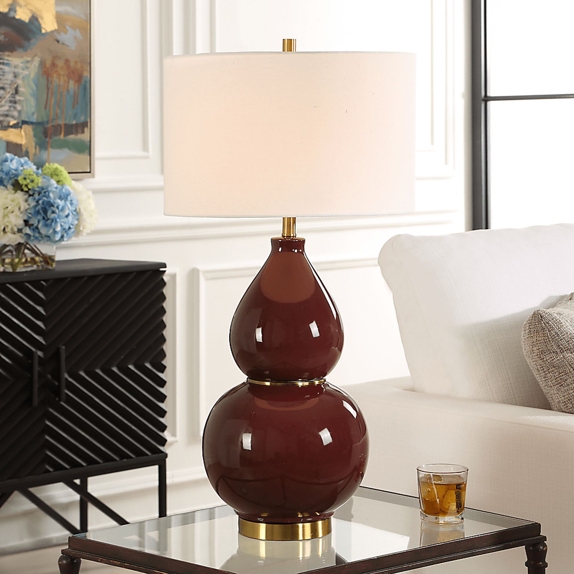Jayla Cove Burgundy Lamp - Image 3