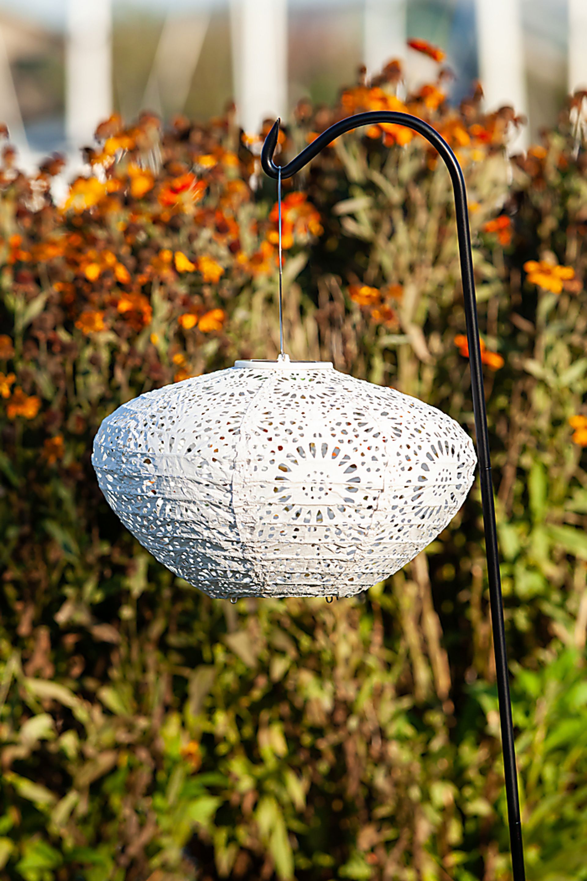 Jayla Reef Outdoor White Solar Lantern - Image 6