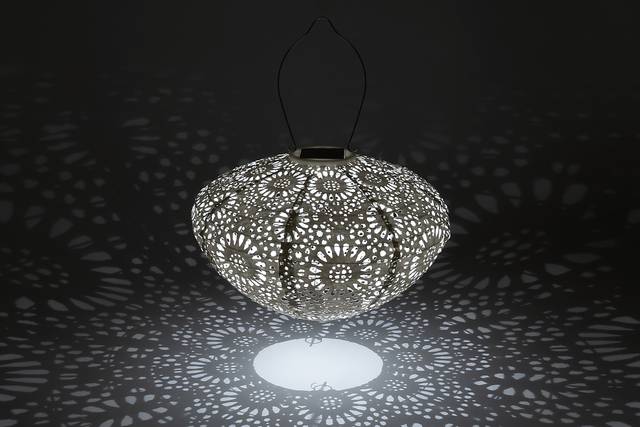 Jayla Reef Outdoor White Solar Lantern - Thumbnail - Image 11