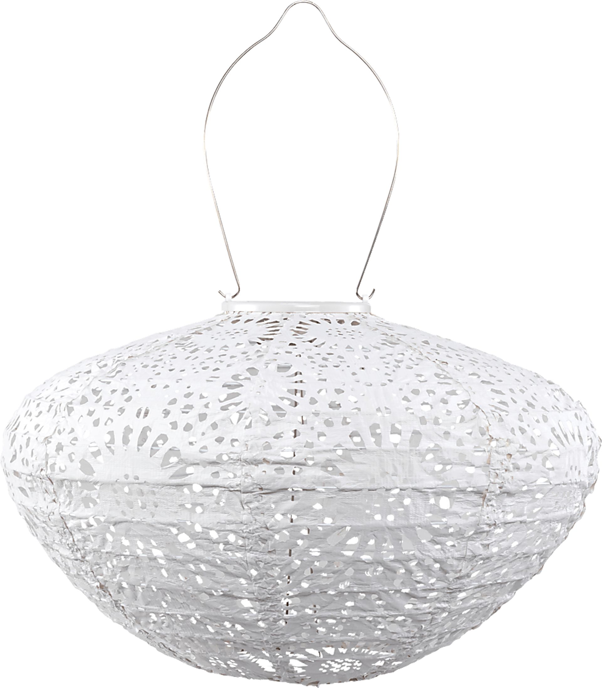 Jayla Reef Outdoor White Solar Lantern - Image 1