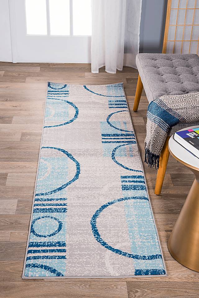 Jaynil Blue 2' x 7' Runner Rug - Thumbnail - Image 4
