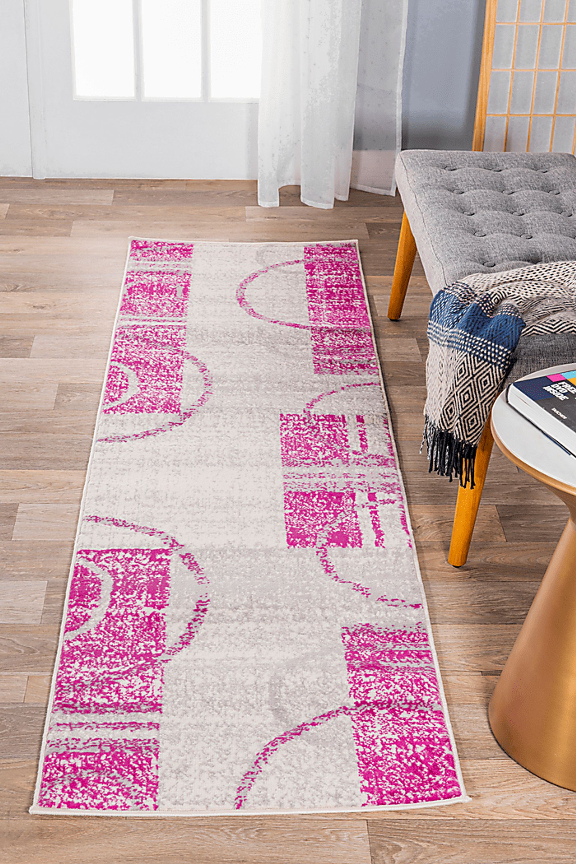 Jaynil Pink 2' x 7' Runner Rug - Image 4