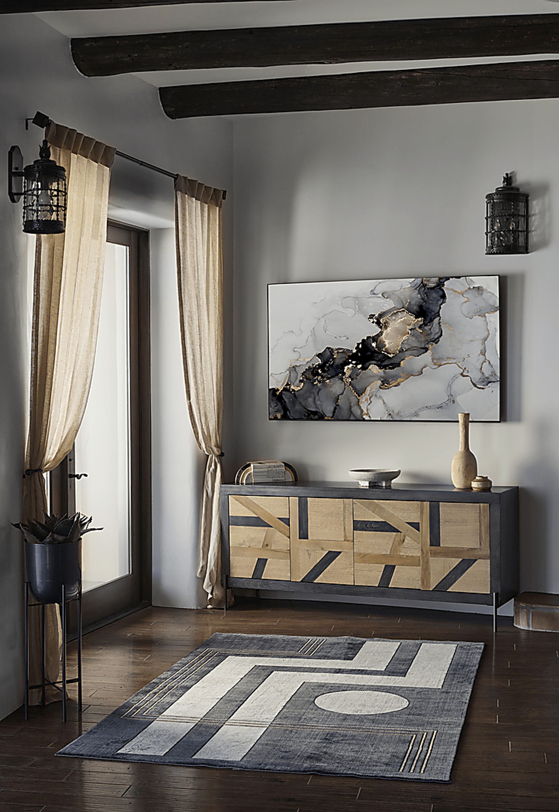 Jaze Black 3'10 x 5'7 Rug - Image 2