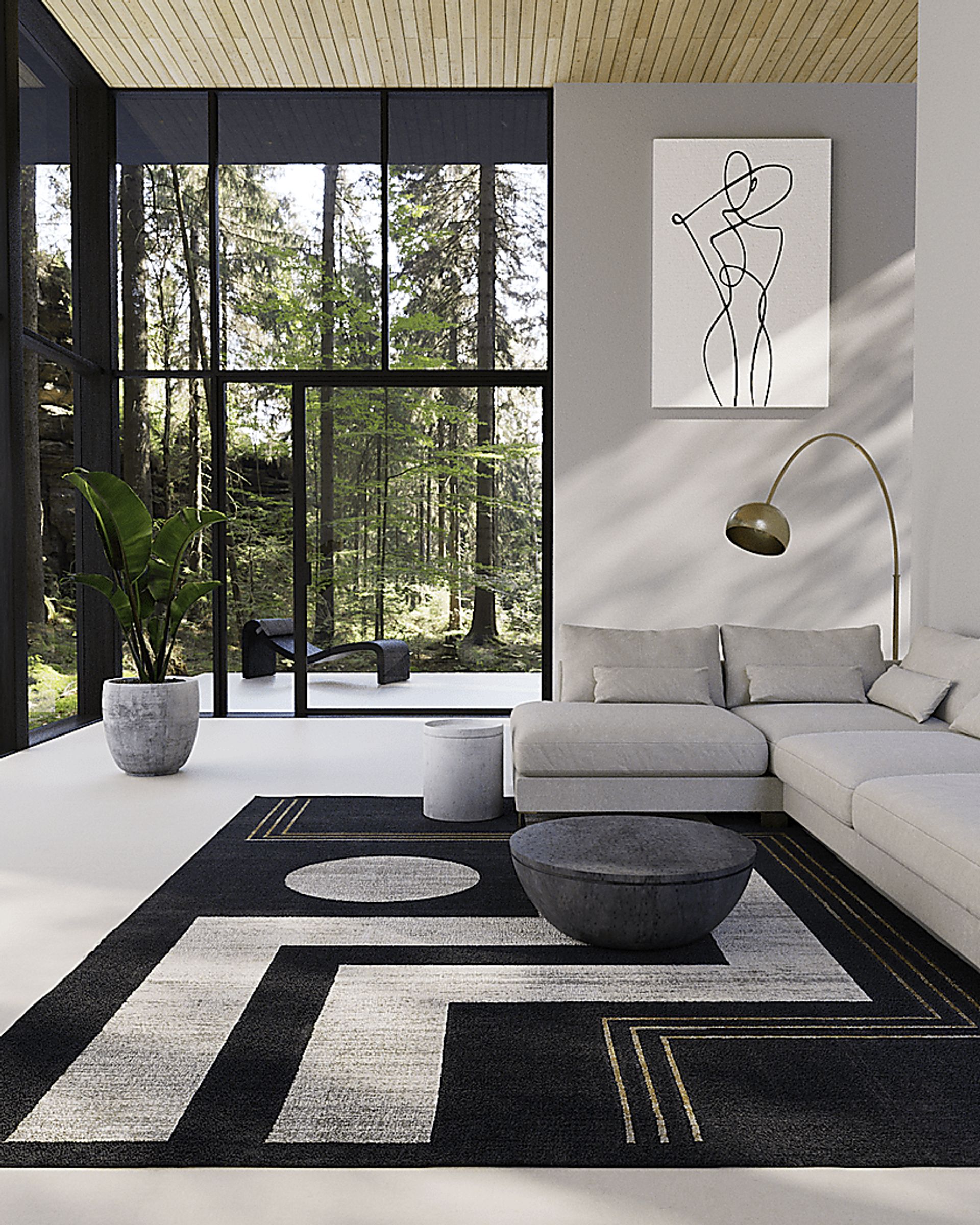 Jaze Black 3'10 x 5'7 Rug - Image 4