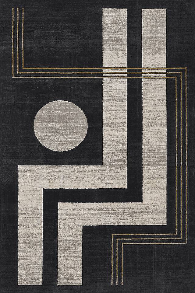 Jaze Black 3'10 x 5'7 Rug - Thumbnail - Image 1