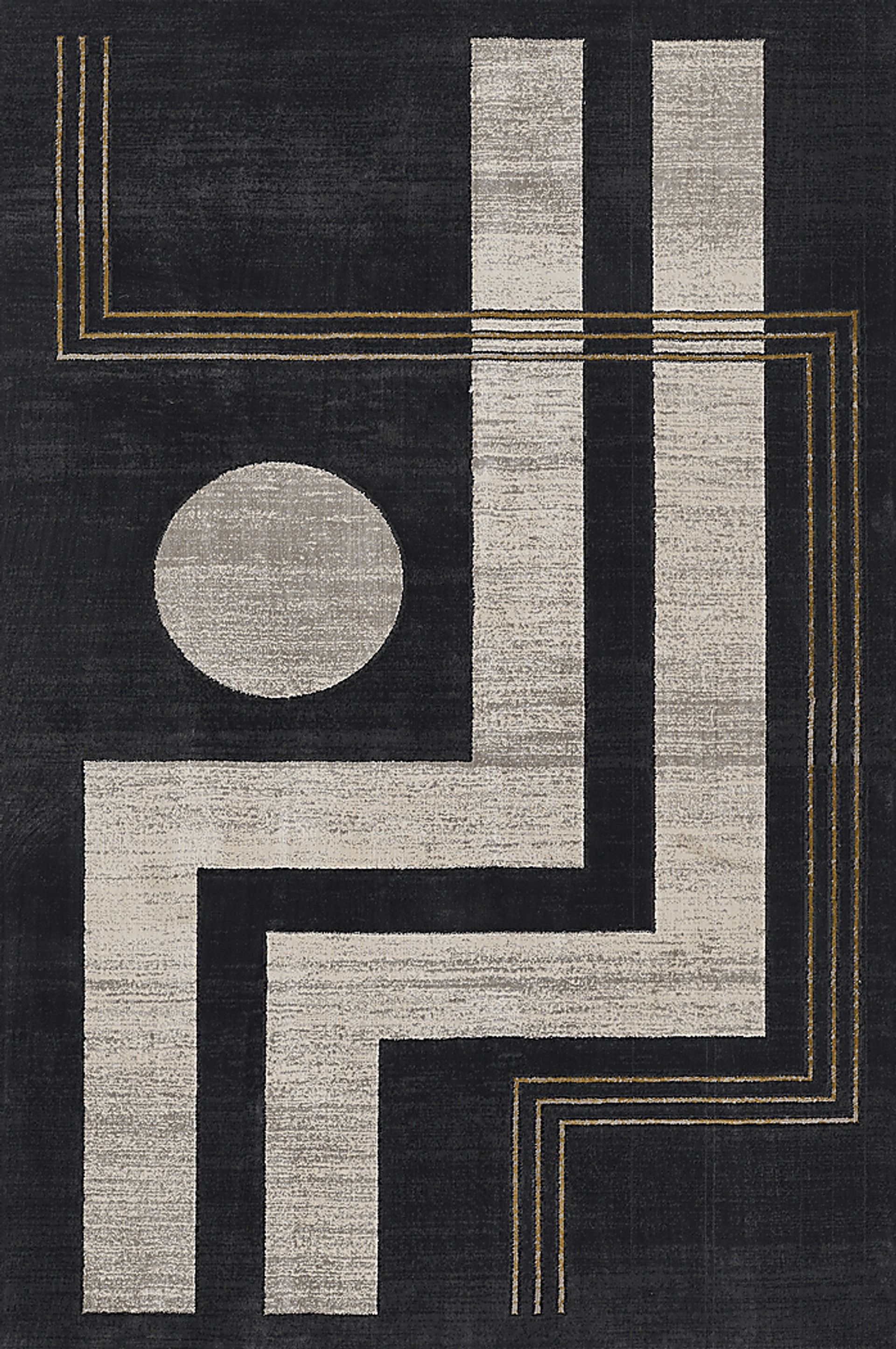 Jaze Black 3'10 x 5'7 Rug - Image 1