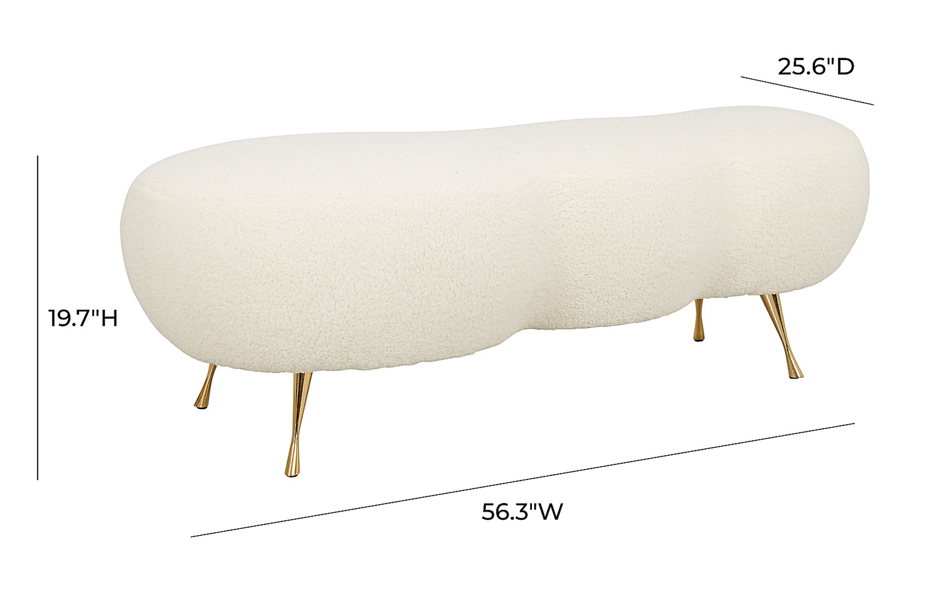 Jazellie Beige Bench - Image 6