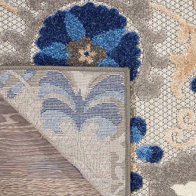 Jaziel Blue 5' x 8' Indoor/Outdoor Rug - Thumbnail - Image 4