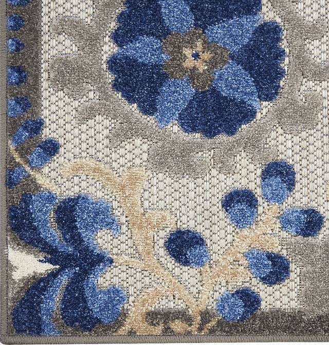 Jaziel Blue 5' x 8' Indoor/Outdoor Rug - Thumbnail - Image 5