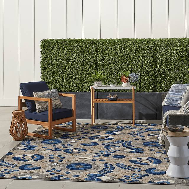 Jaziel Blue 5' x 8' Indoor/Outdoor Rug - Thumbnail - Image 10
