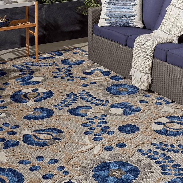 Jaziel Blue 8' x 11' Indoor/Outdoor Rug - Thumbnail - Image 9