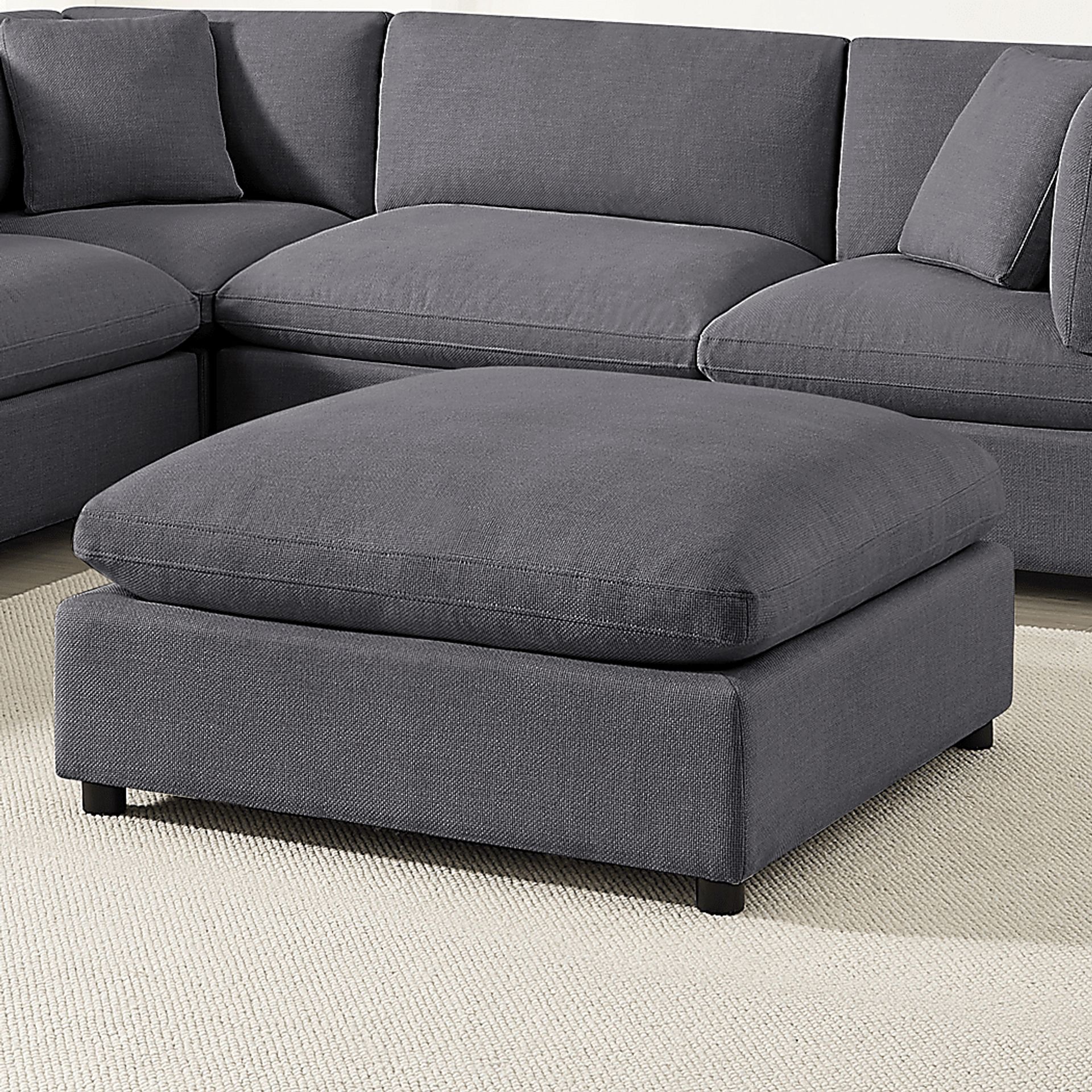 Jazzra I Dark Gray Ottoman - Image 2