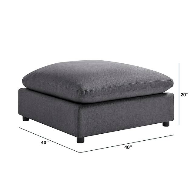 Jazzra I Dark Gray Ottoman - Thumbnail - Image 4