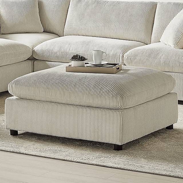 Jazzra II Beige Ottoman - Thumbnail - Image 2