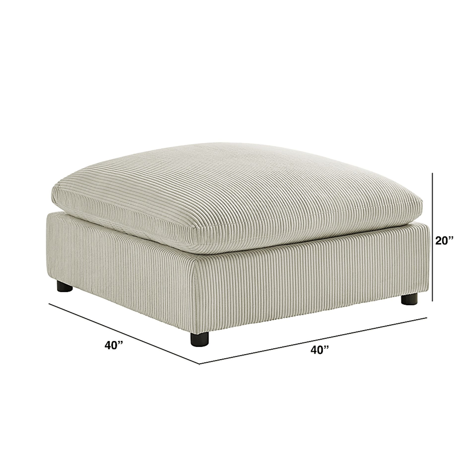 Jazzra II Beige Ottoman - Image 5