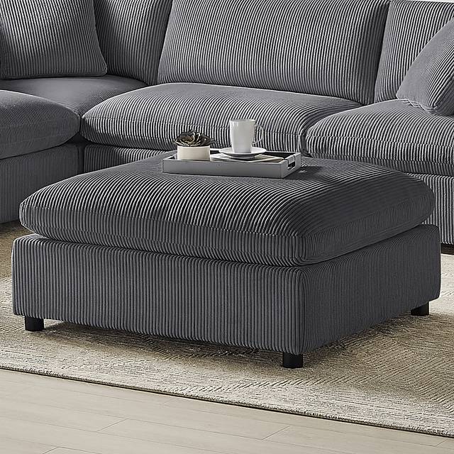 Jazzra II Dark Gray Ottoman - Thumbnail - Image 2