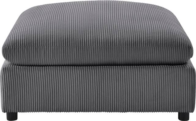 Jazzra II Dark Gray Ottoman - Thumbnail - Image 3
