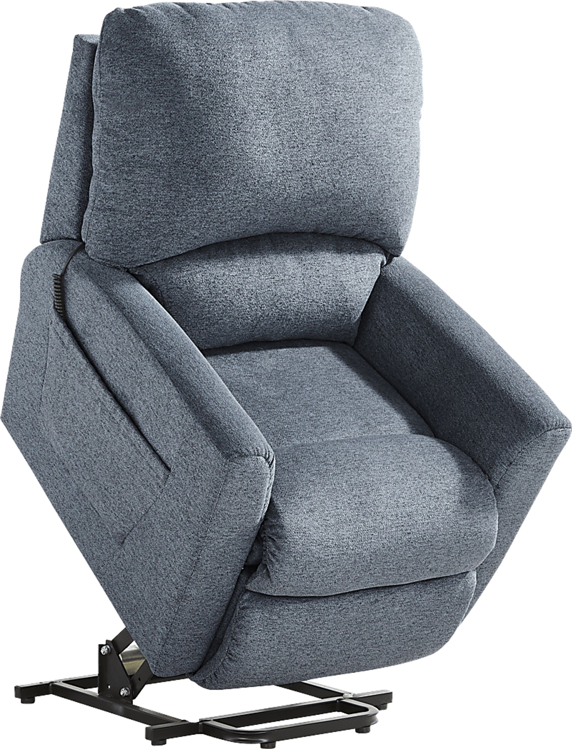 La-Z-Boy Jean Blue Dual Power Lift Recliner - Image 4