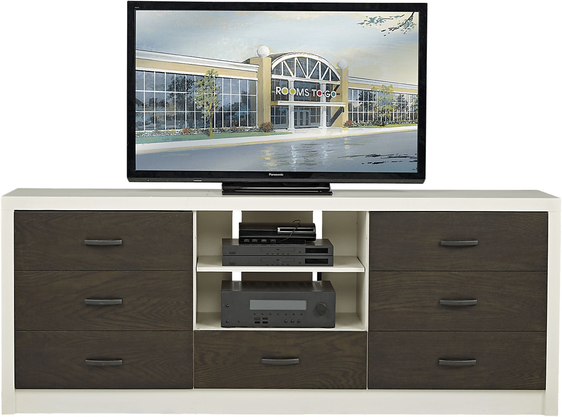 Jeana II Off-White 82 in. Console - Image 1
