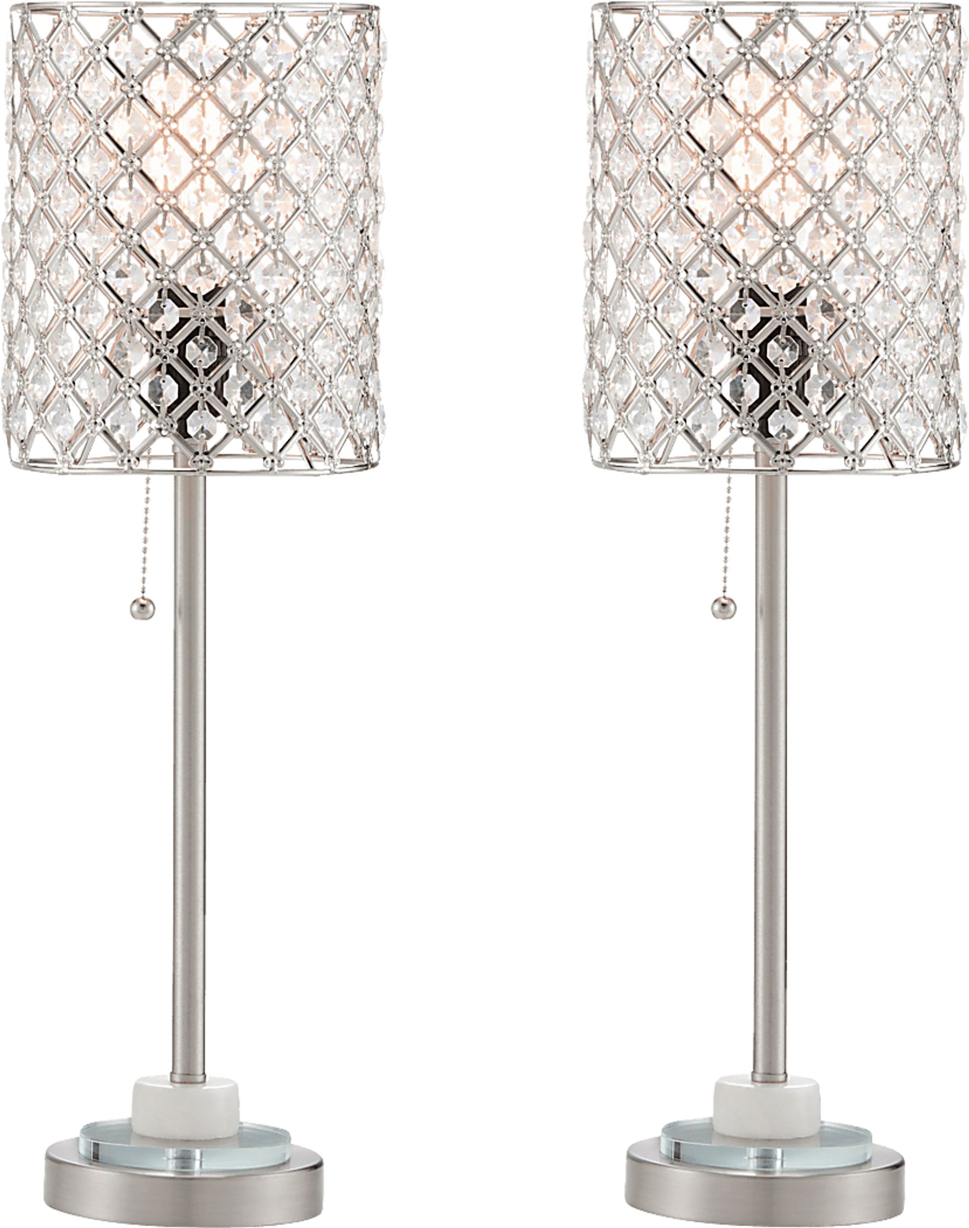 Jeanine Bay Nickel Lamp, Set of 2 - Image 1