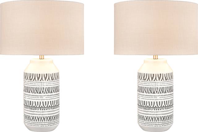 Jedediah Club White Lamp, Set of 2 - Thumbnail - Image 1