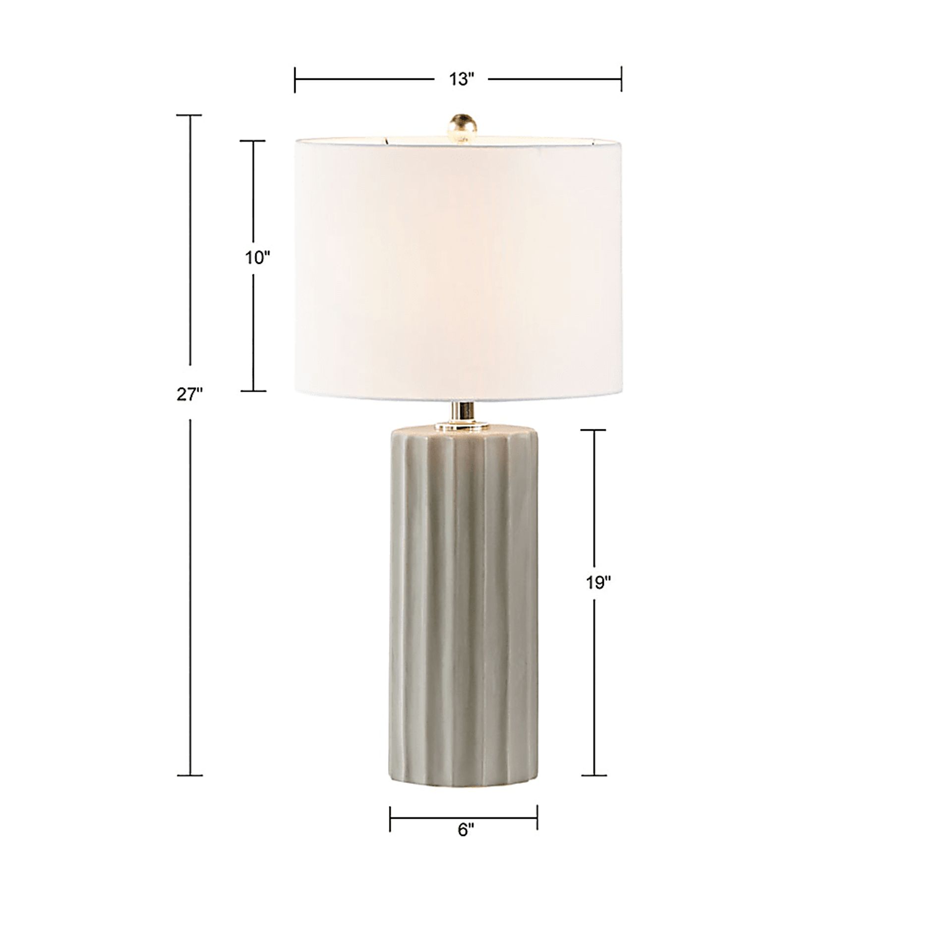 Jeen Circle Gray Lamp - Image 8