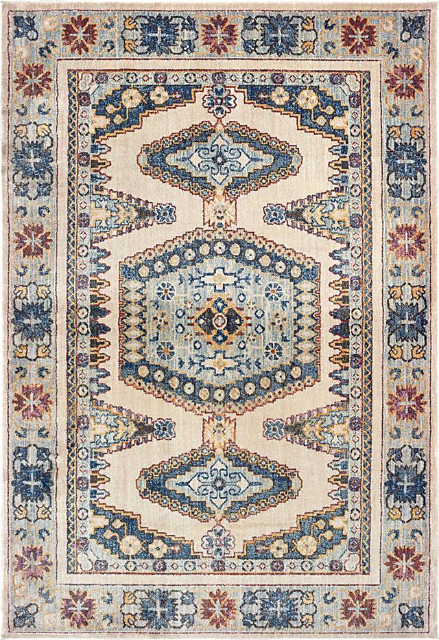 Jeevan Ivory 6'7 x 9'6 Rug - Thumbnail - Image 1