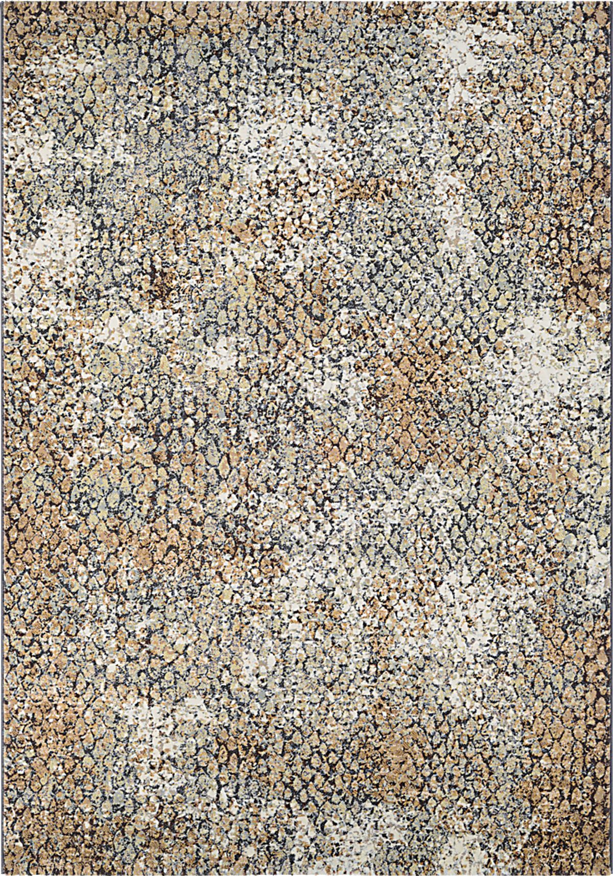 Jefflin Brown Polypropylene Fabric Rug | Rooms to Go