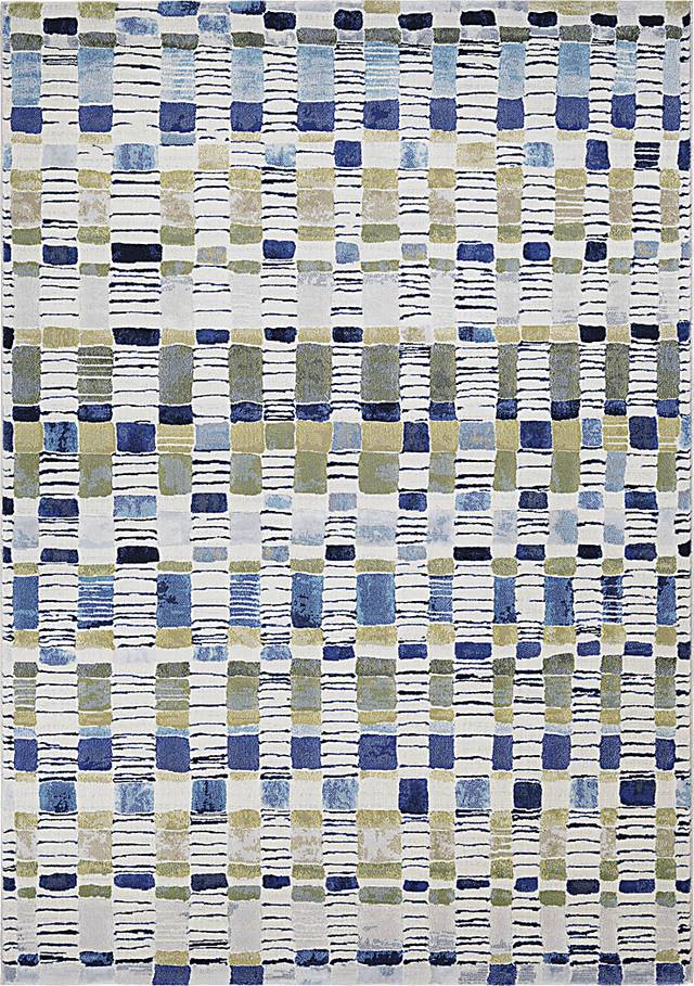 Jelani Blue 7'10 x 11'2 Rug - Thumbnail - Image 1