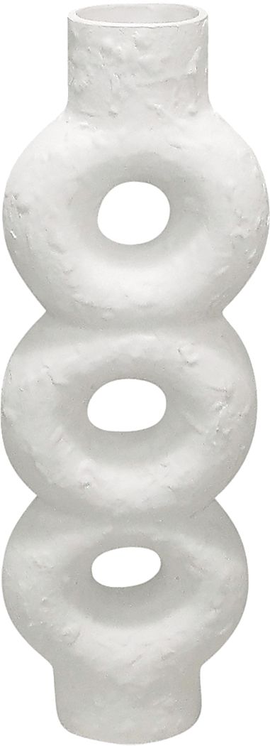 Jellaison White 17 in. Vase