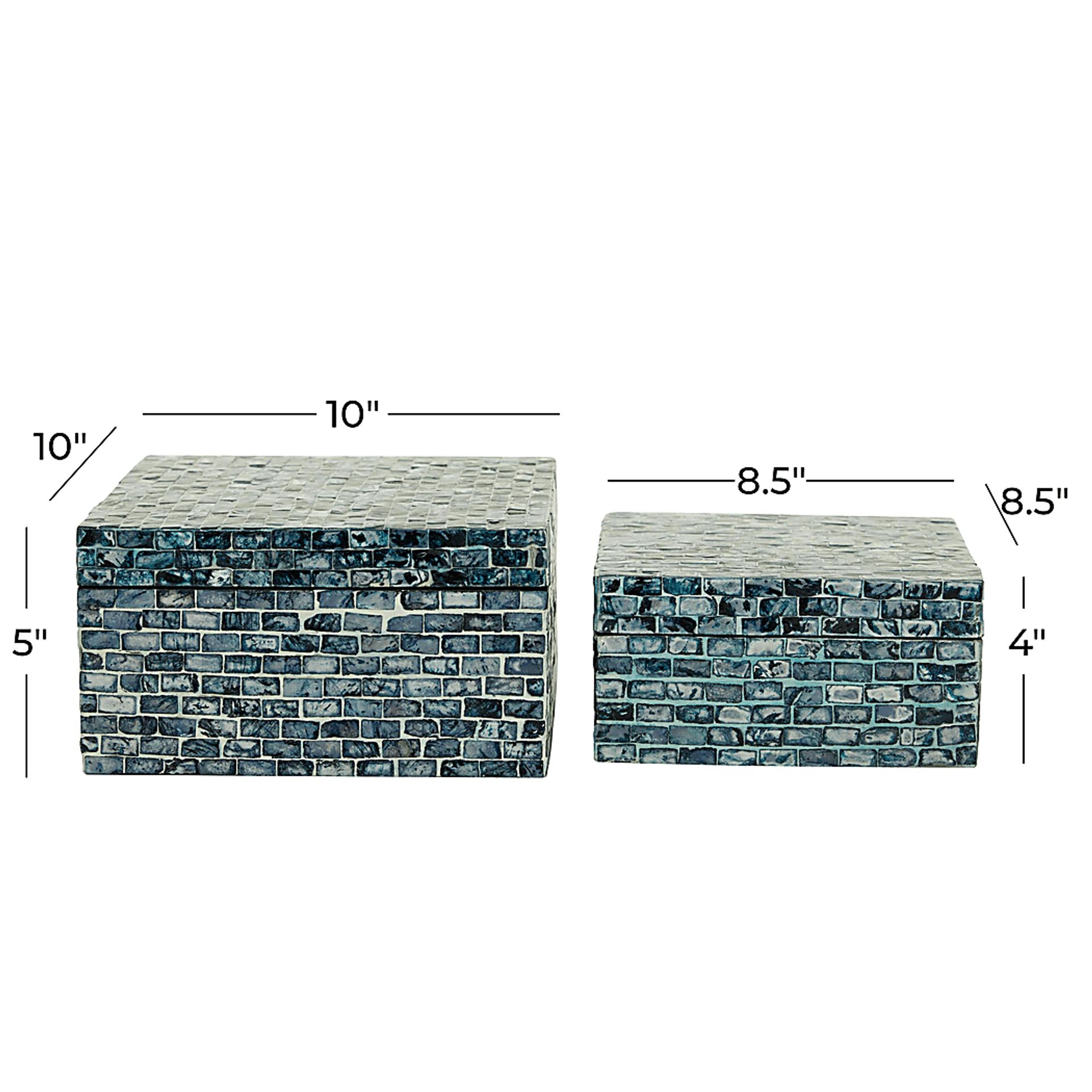 Jemata Blue Decorative Box, Set of 2 - Image 7