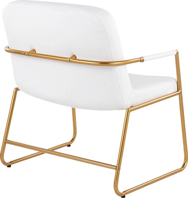 Jemelya White Accent Chair - Thumbnail - Image 3