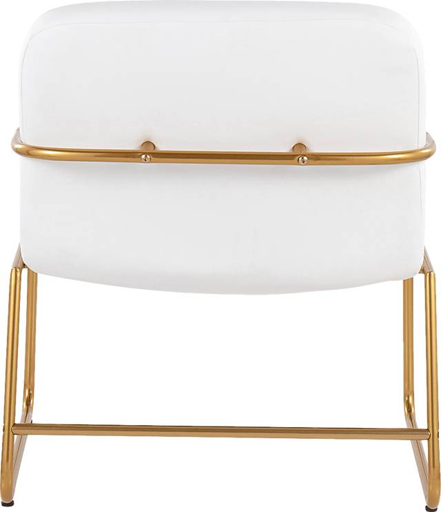 Jemelya White Accent Chair - Thumbnail - Image 4