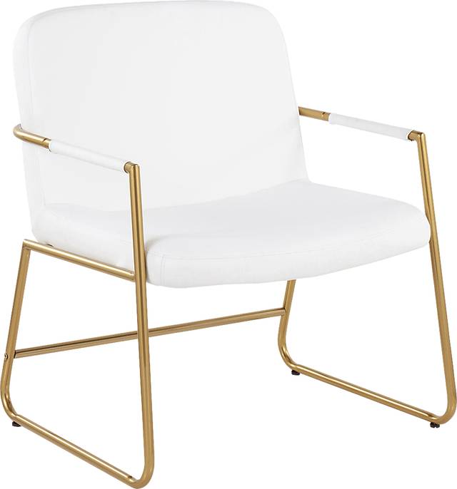 Jemelya White Accent Chair - Thumbnail - Image 1