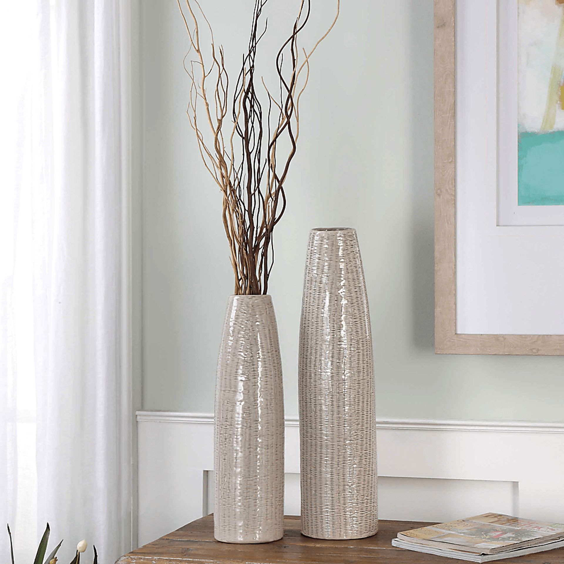Jemison Brown Vase, Set of 2 - Image 2
